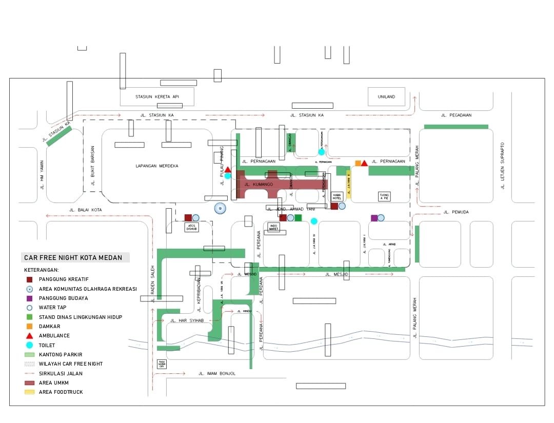 Car Free Night, Pemko Medan Lakukan Rekayasa Lalu Lintas