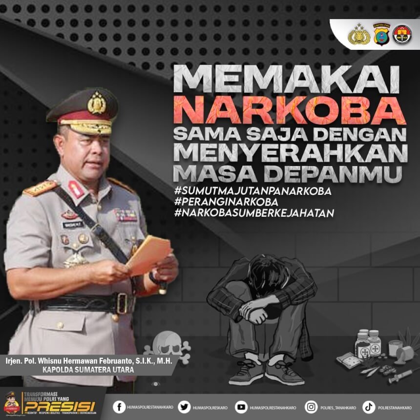 Kapolda Sumut: Memakai Narkoba Sama Saja Menyerahkan Masa Depan