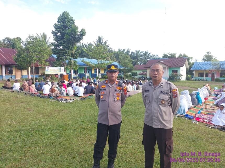 Polsek Kutalimbaru dan Polsek Medan Timur Sukses Amankan Pelaksanaan Shalat Idul Adha 1446 H