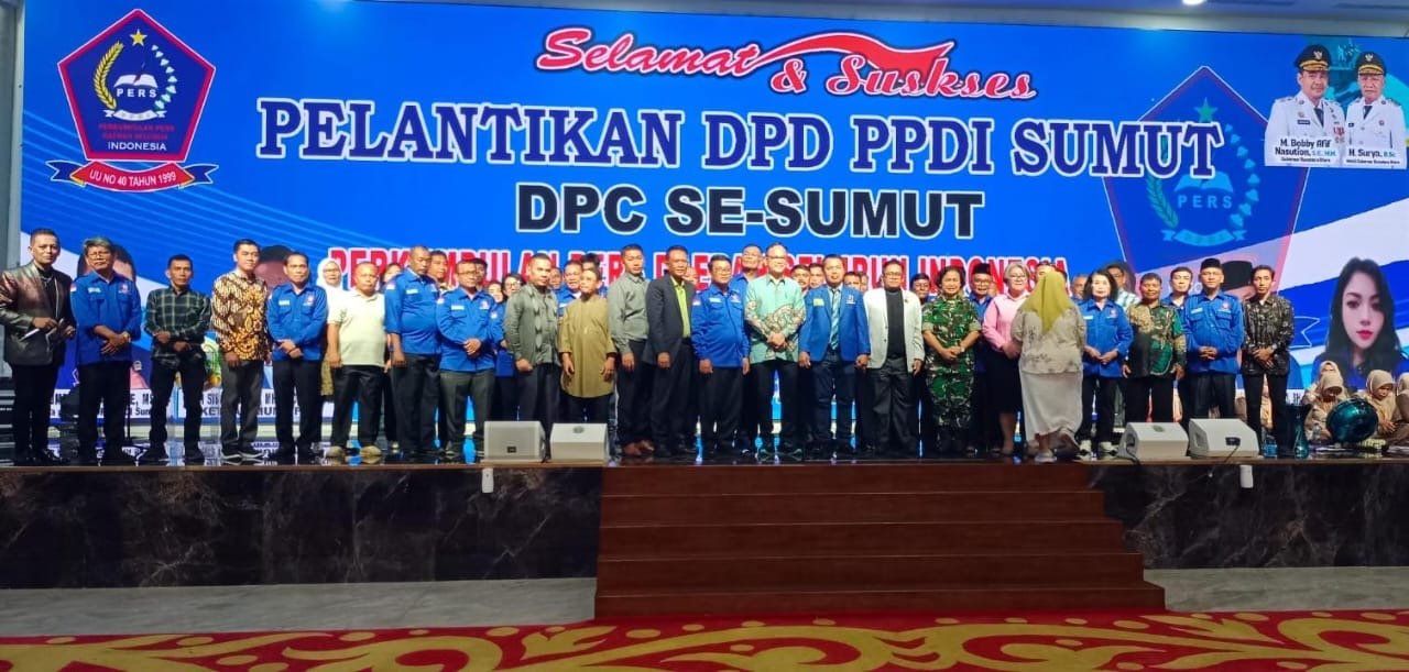 Ferry Sibarani Lantik Pengurus PPDI se-Sumut Periode 2025–2029
