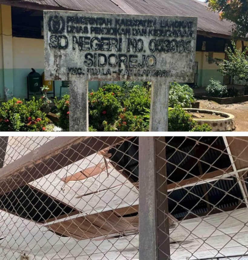 Buat Pak Bupati Langkat, Gedung Sekolah Dasar Rusak Berat, Muridnya Tinggal Tujuh Puluhan