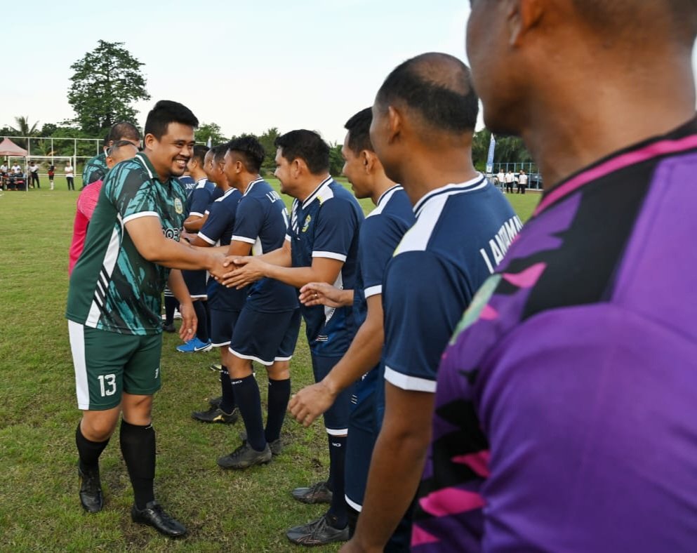 Laga Persahabatan, Tim Pemprov Sumut dan Tim Lantamal I Belawan 2-2