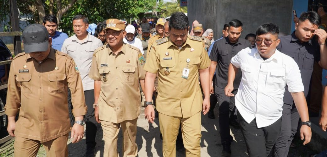 Bupati Langkat Dampingi Gubernur Sumut Tinjau Pengerukan Waduk Tanjung Pura