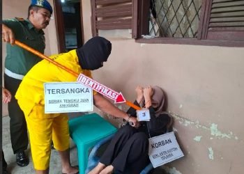 Tersangka Oknum TNI Peragakan 8 Adegan Rekonstruksi Pembunuhan Istri di Deli Serdang