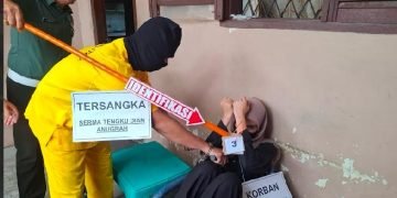 Tersangka Oknum TNI Peragakan 8 Adegan Rekonstruksi Pembunuhan Istri di Deli Serdang