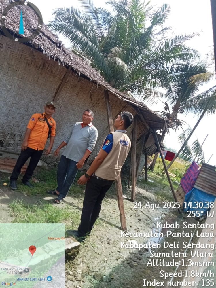 Angin Kencang Landa Empat Desa di Deli Serdang