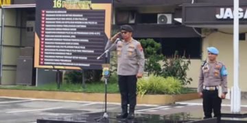 Kombes Pol Parhorian Lumbangaol Pimpin Apel Perdana di Mapolrestabes Medan