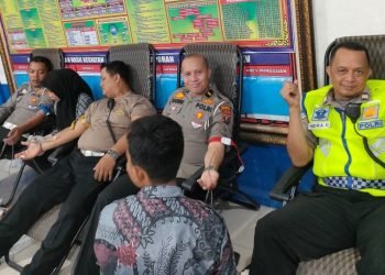 HUT Satlantas Ke-70, Polres Langkat Laksanakan Donor Darah