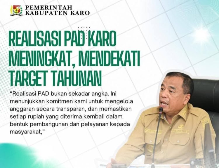 Realisasi PAD Karo Meningkat, Mendekati Target Tahunan