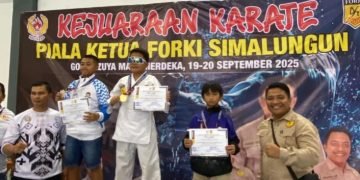 Atlit Karate Pakpak Bharat Berhasil Bawa Emas di Kejuaraan Piala Ketua Forki Simalungun