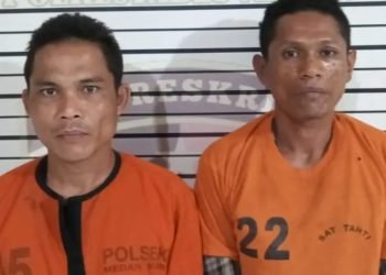Dua Maling Tiang Besi Internet Ditangkap