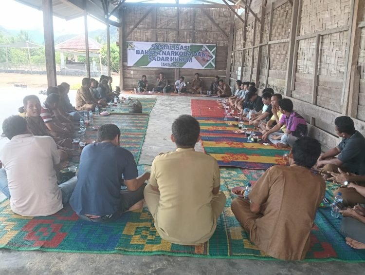 Polsek Mardingding dan Forkopimca Laubaleng Sosialisasi Bahaya Narkoba dan Sadar Hukum