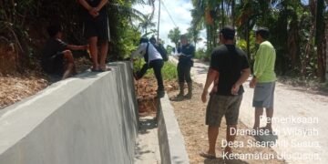 PUPR Nias Selatan Tinjau Pembangunan Penahan Tebing di Ulususua