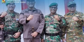 Wakil Bupati Karo Hadiri Puncak Peringatan HUT Ke-80 TNI di Medan
