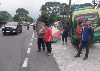 Kecelakaan di Sibolangit, Hingga Dua Pedagang Kaki Lima Luka Ringan
