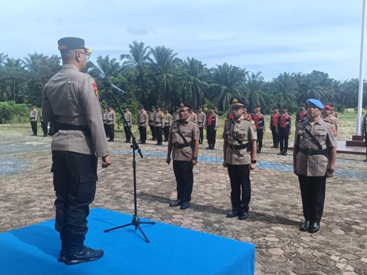 Kapolres Palas Pimpin Upacara Pelantikan dan Sertijab Kabag Log, Kasat Intel, dan Kasi Propam Polres Palas