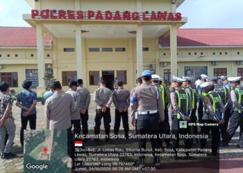Arahan Dari Kasi Propam Polres Padang Lawas Dalam Apel Pagi Personil