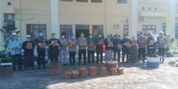 Satresnarkoba Polres Palas Musnahkan Barang Bukti Narkotika di Mapolres Palas