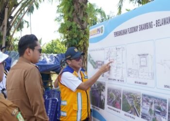 Rico Waas Tinjau Pekerjaan Floodway Sikambing-Belawan