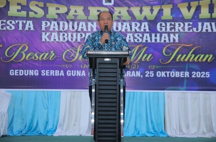 Meriah dan Penuh Sukacita! Bupati Asahan Tutup Pesparawi VIII Tahun 2025