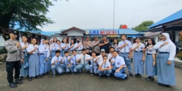 Polsek Pancur Batu Beri Penyuluhan Bahaya Geng Motor dan Narkoba di SMA Negeri 1 Pancur Batu