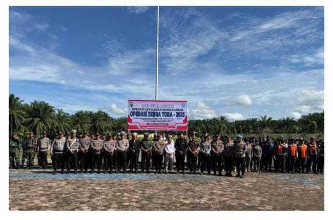 Polres Palas Gelar Apel Pasukan Operasi Zebra Toba 2025