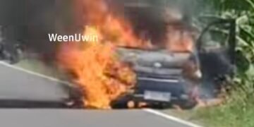 Mobil Pengangkut Uang di Polewali Mandar Terbakar, 4 Miliar Ludes