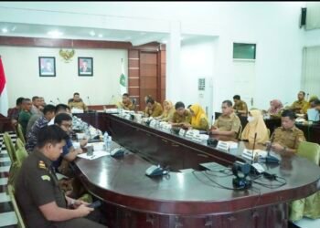 Pemkab Asahan Ikuti Rakor Nasional Pengendalian Inflasi dan Evaluasi Program Tiga Juta Rumah Tahun 2025 Secara Daring