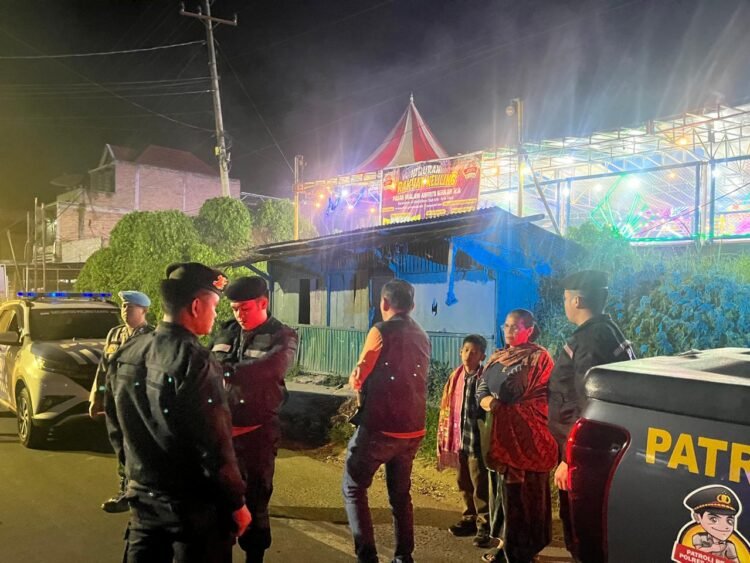 Cegah Gangguan Kamtibmas, Polres Tanah Karo Laksanakan Patroli Malam