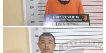 Polsek Medan Timur Tangkap Dua Pencuri Kabel Tembaga di Underpass HM Yamin