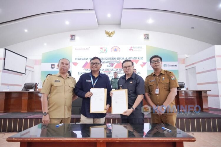 Pemkab Karo Teken MoU dan Kukuhkan Forum PRB untuk Perkuat Ketangguhan Daerah