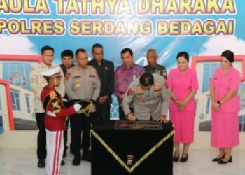Kapolda Sumut Lakukan Kunjungan Perdana ke Polres Sergai, Resmikan Aula dan Dapur SPPG