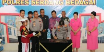 Kapolda Sumut Lakukan Kunjungan Perdana ke Polres Sergai, Resmikan Aula dan Dapur SPPG