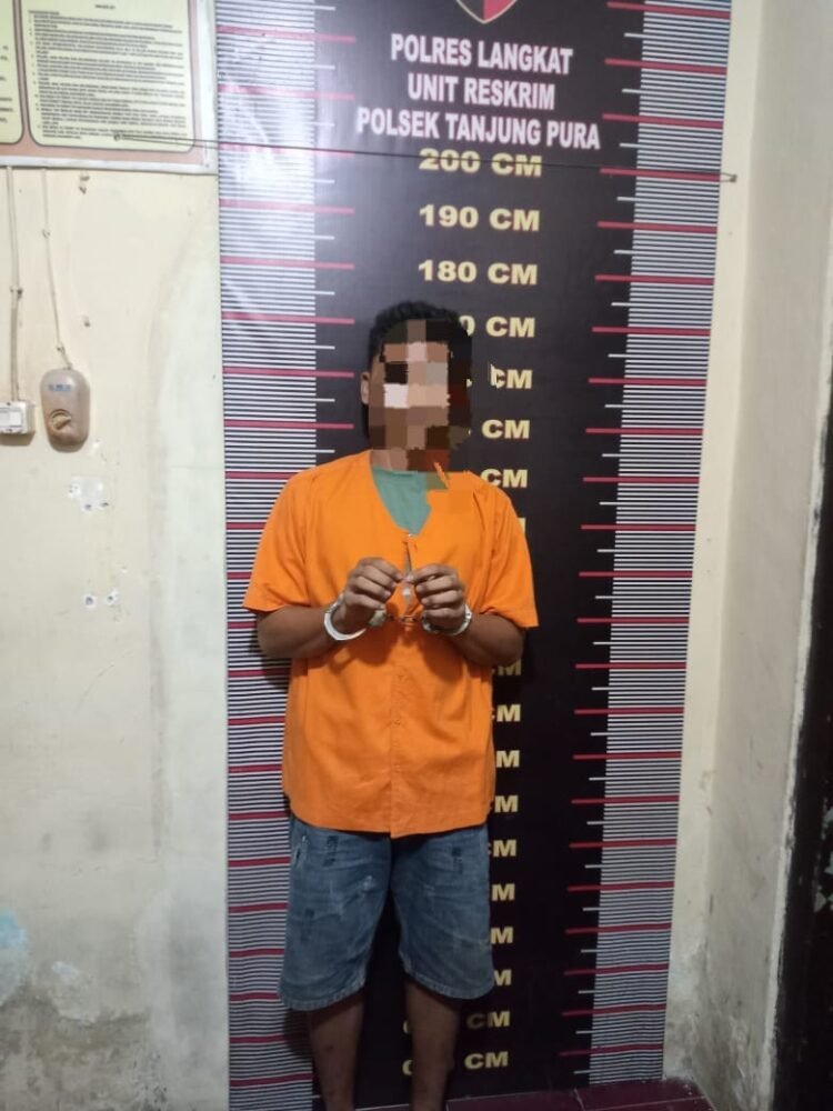 Polsek Tanjung Pura Ringkus Pemuda Pengedar Sabu di Pantai Cermin