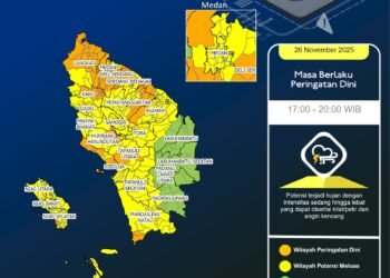 Siklon Tropis Senyar Picu Hujan Ekstrem di Sumut, BMKG Keluarkan Peringatan Dini
