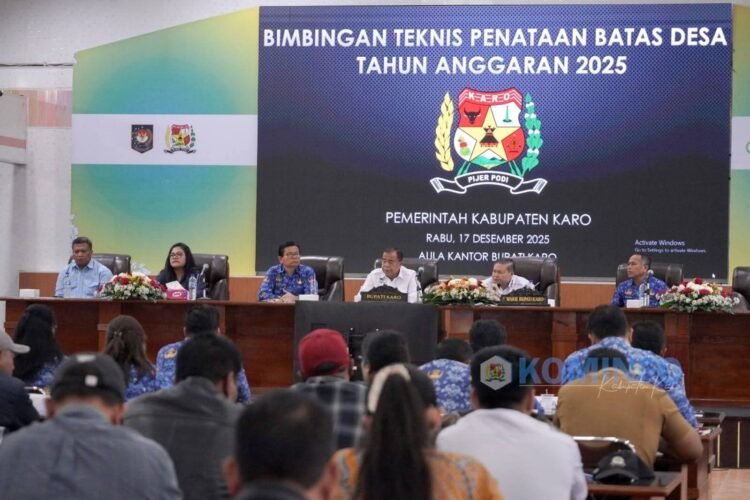 Bupati Karo Buka Bimtek Penataan Batas Desa Tahun Anggaran 2025