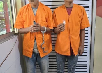 Polsek Pangkalan Brandan Gerebek Pesta Sabu, Dua Pelaku Diamankan