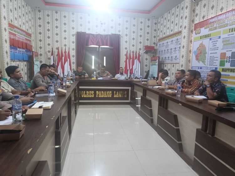 Wakapolres Padang Lawas Pimpin Rakor Lintas Sektoral “Lilin Toba 2025”