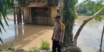 Antisipasi Bencana Banjir, Kapolsek Barumun Tengah Pantau dan Cek Debit Air