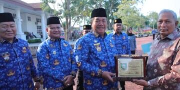 Saat Upacara HUT KORPRI Ke-54. Bupati Asahan Ajak ASN Perkuat Integritas