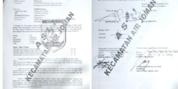 Berita Kehilangan/Tercecer Surat Ganti Rugi (SGR) Tanah Nomor 590/682/SGR/ AJ/XII