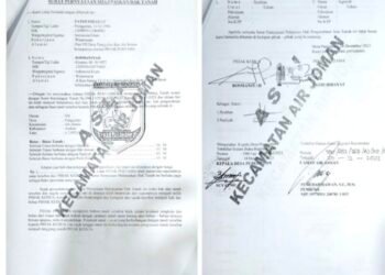 Berita Kehilangan/Tercecer Surat Ganti Rugi (SGR) Tanah Nomor 590/682/SGR/ AJ/XII.