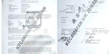 Berita Kehilangan/Tercecer Surat Ganti Rugi (SGR) Tanah Nomor 590/682/SGR/ AJ/XII