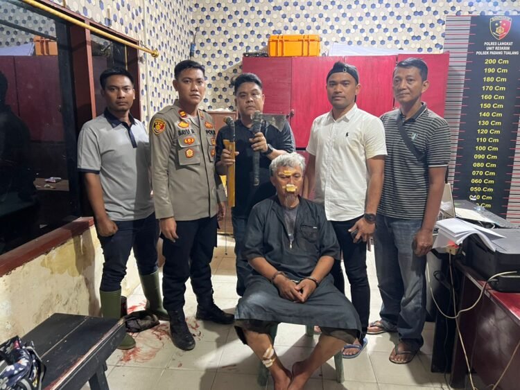 Polsek Padang Tualang Amankan Terduga Pelaku Pembunuhan di Desa Buluh Telang