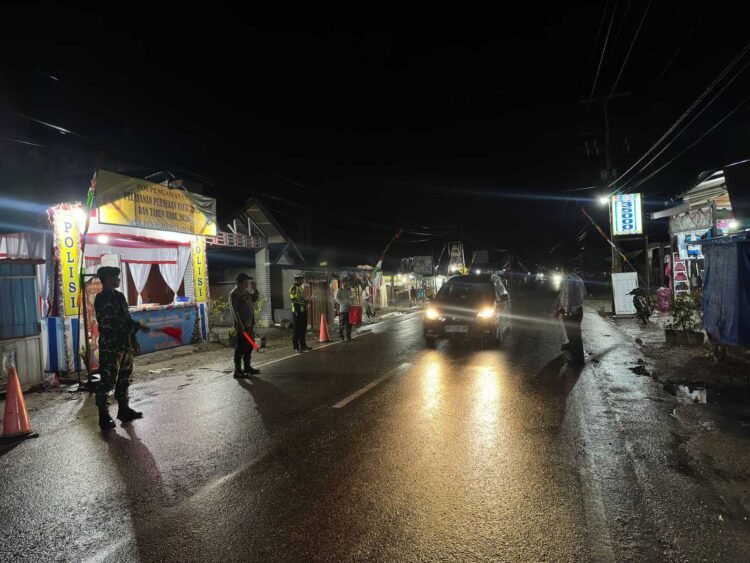 Personil Pos Pam I Barumun Tengah Laksanakan Apel dan Gatur Lalin