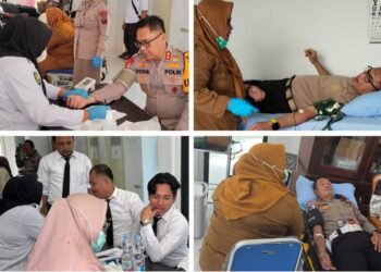 Peringati HUT ke-80 Fungsi Intelijen Polri, Polres Padang Lawas Gelar Donor Darah