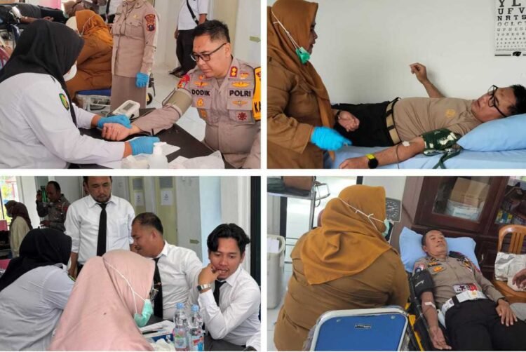 Peringati HUT ke-80 Fungsi Intelijen Polri, Polres Padang Lawas Gelar Donor Darah