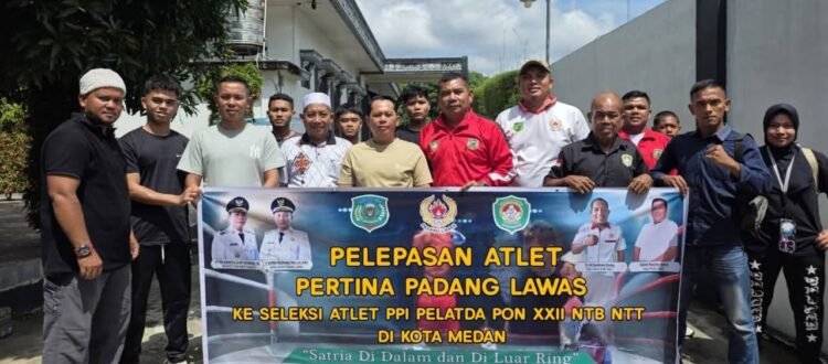 Bupati Lepas ATLET Pertina Padang Lawas Ke Seleksi Atlet PPI Pelatda PON XXII NTB-NTT di Kota Medan