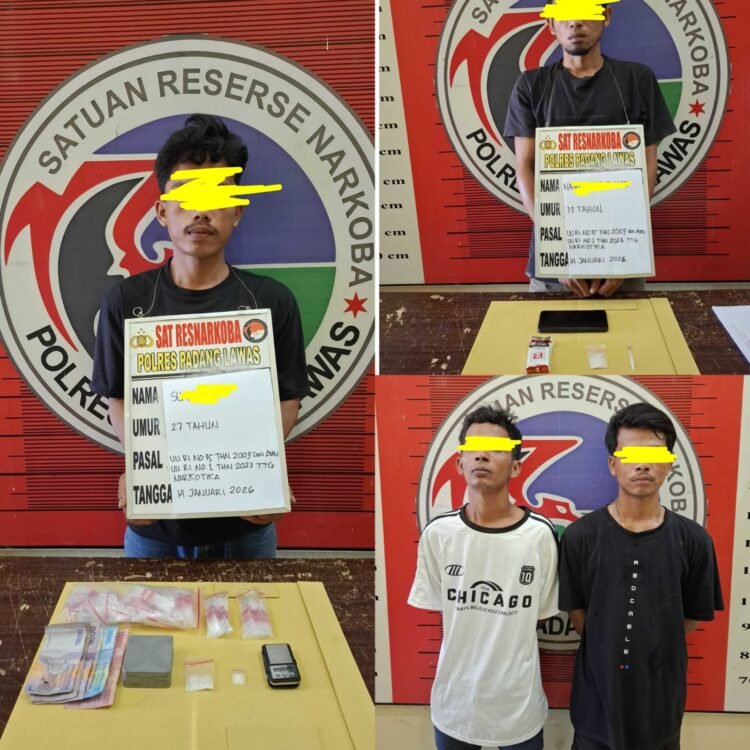 Sat Narkoba Polres Palas Kembali Menangkap 1 Bandar, 1 Pengedar dan 2 Orang Pemakai Narkoba