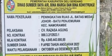 Proyek PU Deli Serdang Disorot, Diduga Pengerjaan Asal Jadi Oleh Rekanan